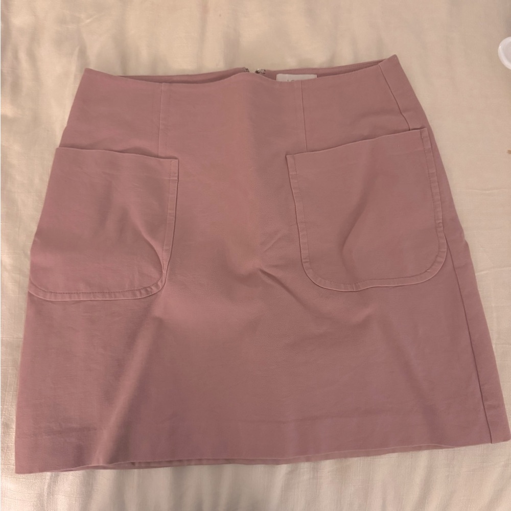 LOFT outlet double front pocket mini skirt (mauve pink)